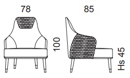 Размеры Кресло Dv home collection Manhattan Bergere