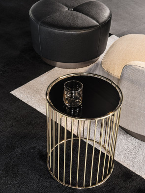 Журнальный стол Minotti Caulfield Gold-Black-Nickel