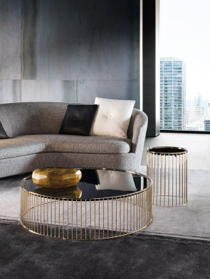 Журнальный стол Minotti Caulfield Gold-Black-Nickel