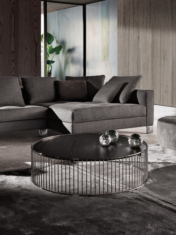 Журнальный стол Minotti Caulfield Gold-Black-Nickel