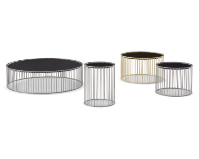 Журнальный стол Minotti Caulfield Gold-Black-Nickel