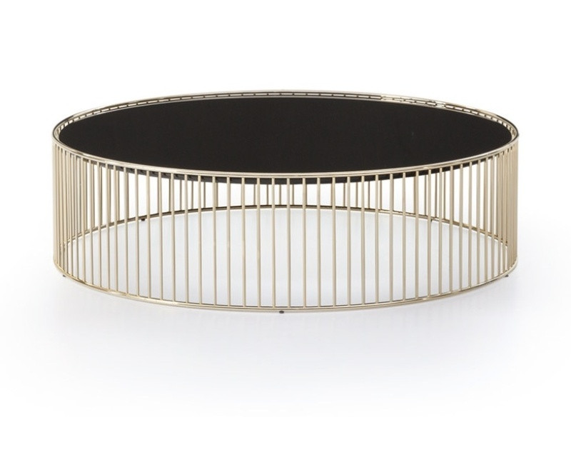 Журнальный стол Minotti Caulfield Gold-Black-Nickel