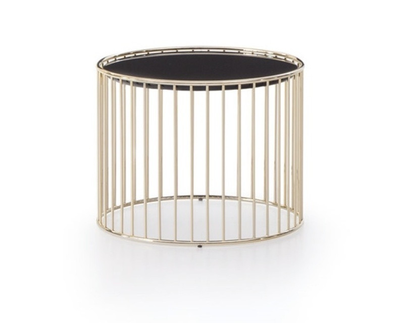 Журнальный стол Minotti Caulfield Gold-Black-Nickel