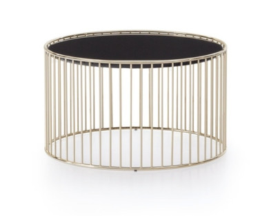 Журнальный стол Minotti Caulfield Gold-Black-Nickel