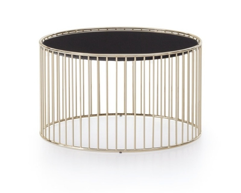 Журнальный стол Minotti Caulfield Gold-Black-Nickel