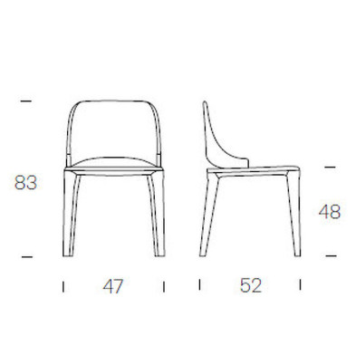 Стул Malva Tonin Casa Modern 47 x 56 x 83h nc57899