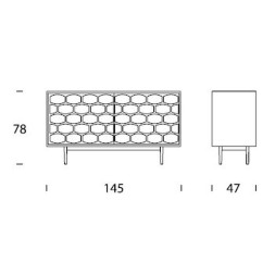 Буфет Honey Tonin Casa Modern 145 x 47 x 78h nc61222