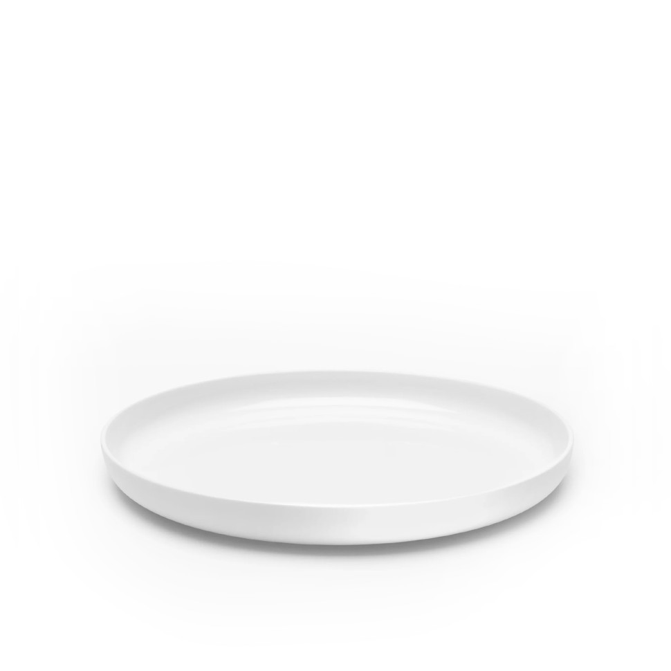 Комплект из 4-х тарелок для завтрака с высоким бортом Serax BASE, диаметр 20 см, h3 см, белый, фарфор