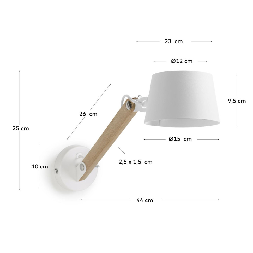 Настенный светильник La Forma Move 44 x 15 x h25 см, белый - материал