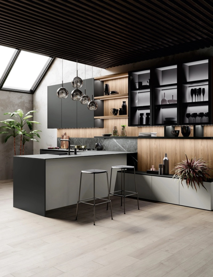 Кухня Miton Ménta Opaco Grigio Medio - фото товара