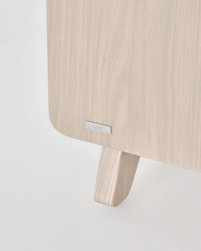 Комод La Forma Nunila 90 x 46 x h90 см, из ясеневого шпона, бело-натуральный