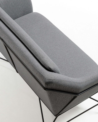 Диван La Forma Brida 128 x 73 x h82 см, графитовый