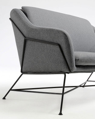 Диван La Forma Brida 128 x 73 x h82 см, графитовый