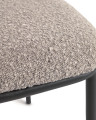 Стул La Forma Ciselia 55 x 52 x h75 см, светло-серая ткань букле, чёрные металлические ножки