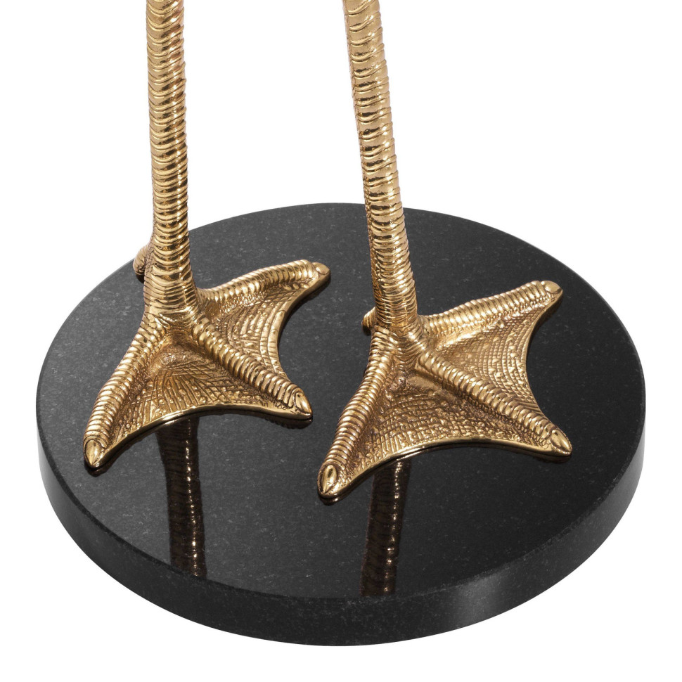 Приставной столик Eichholtz Lagoon h62 x диаметр 41 см, мрамор, латунь, гранит - стиль