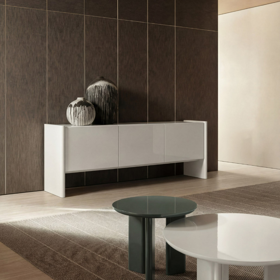 Буфет Mod Interiors Petra 180 x 45 x h70 см, глянцевый светло-бежевый лак