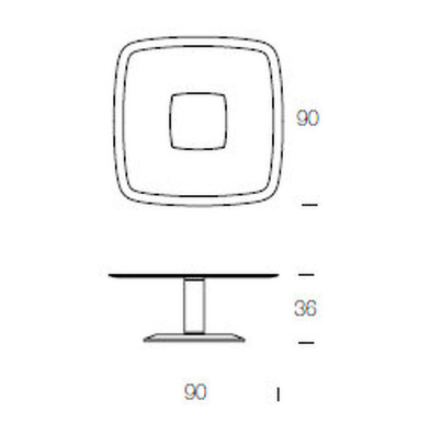 Журнальный столик Botero Tonin Casa Modern 90 x 90 x 36h nc94801