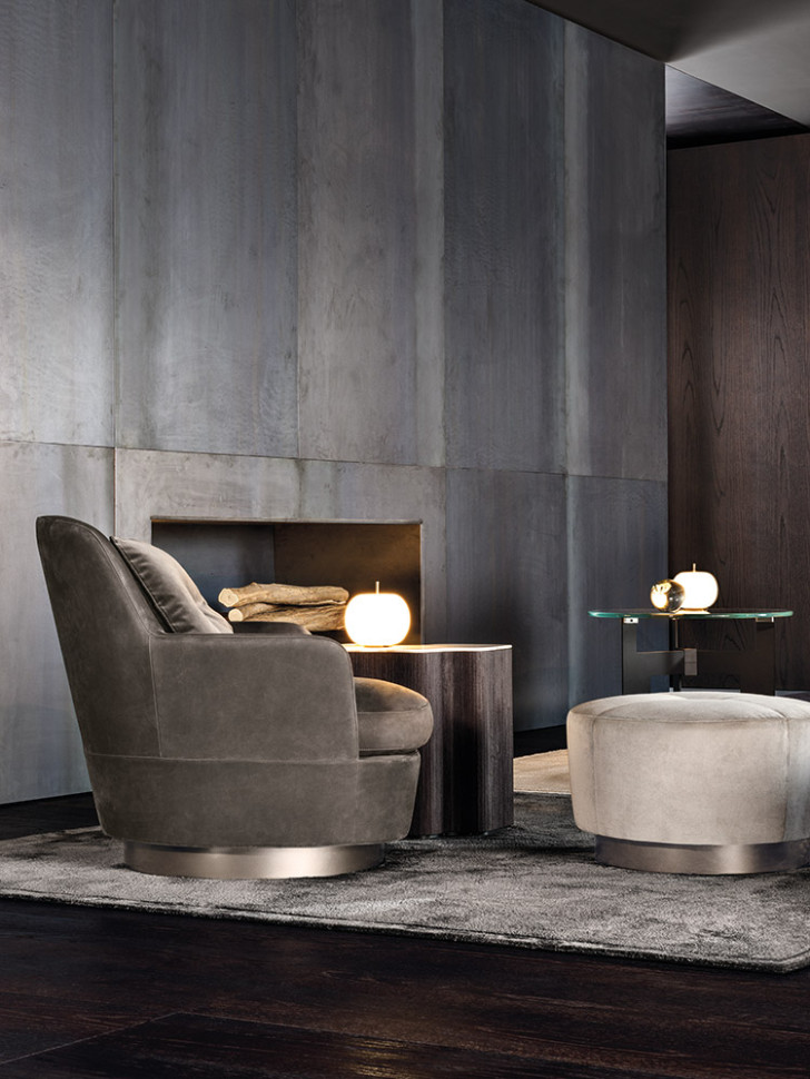 Банкетки и пуфы Minotti Jacques - материал