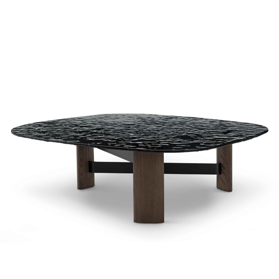 Журнальный стол Fratelli Barri Tollo 110 x 110 x h35 см со стеклянной столешницей - фото товара