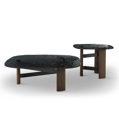 Журнальный стол Fratelli Barri Tollo 110 x 110 x h35 см со стеклянной столешницей