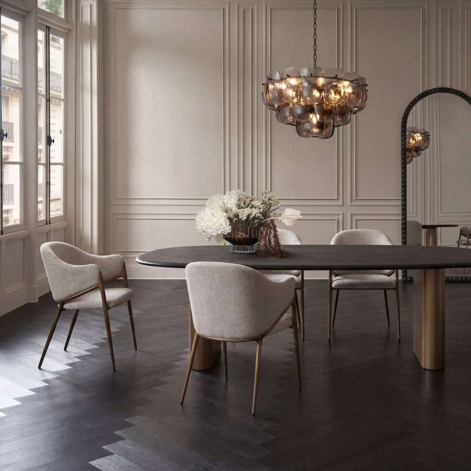 Стул Fratelli Barri Bono 59 x 56 x h79,5 см, с обивкой тканью Milan col. 120 - стиль