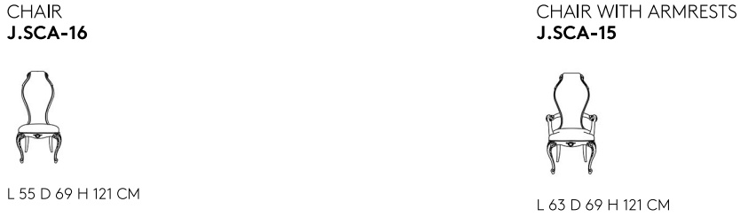 Размеры Стул Jumbo Collection Scarlett Размеры Стул Jumbo Collection Scarlett