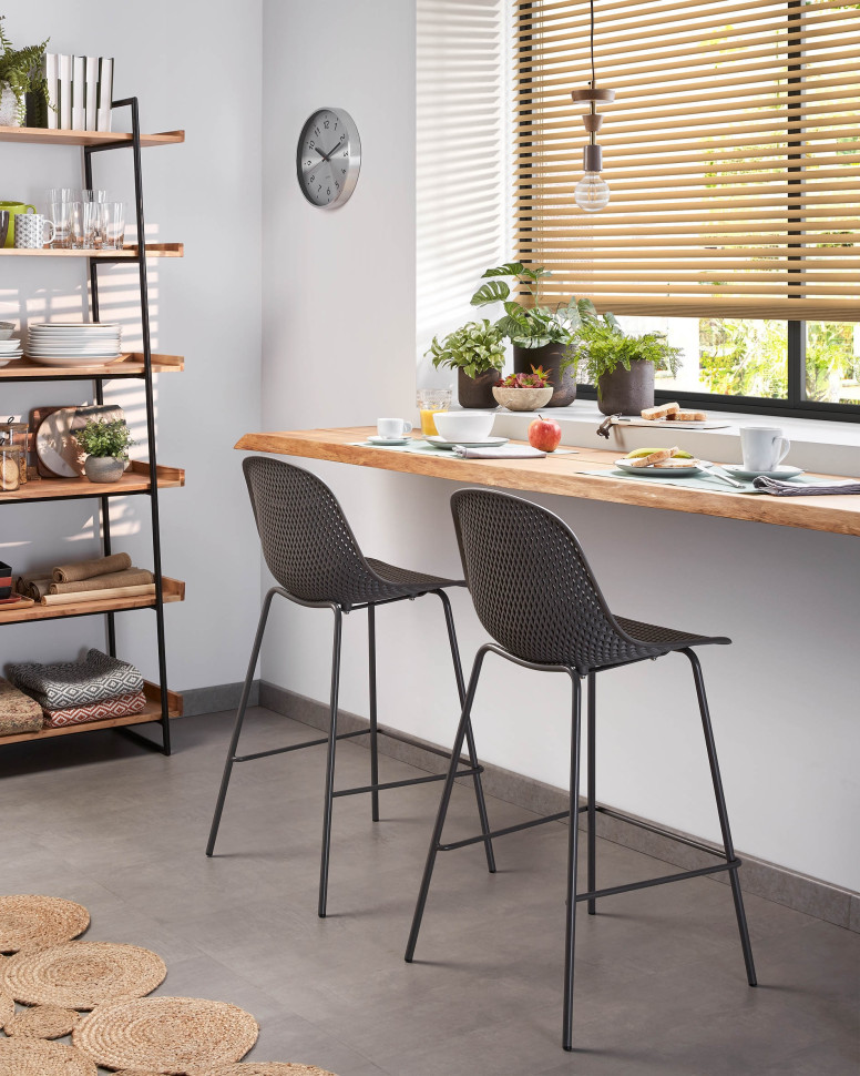 Барный стул La Forma Quinby 49 x 49 x h107 см, серый