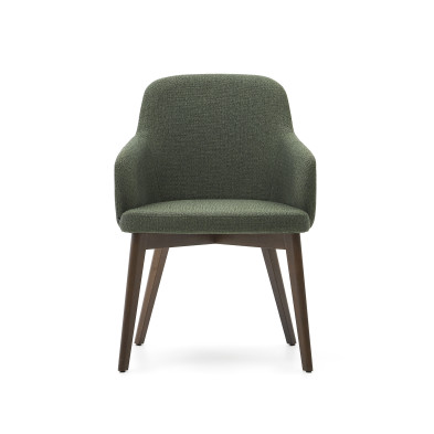 Стул La Forma Nelida 56 x 61 x h84 см, зелёная синель, тёмные ножки
