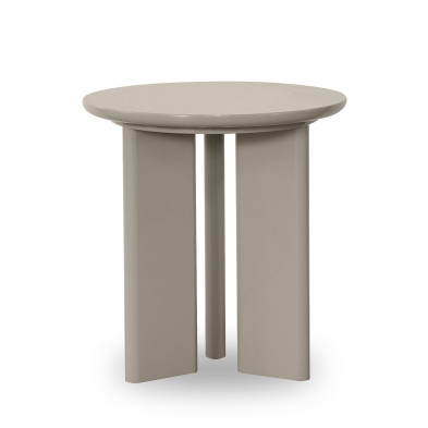 Приставной столик Mod Interiors Petra высота 52 x диаметр 50 см, глянцевый лак, светло-бежевый