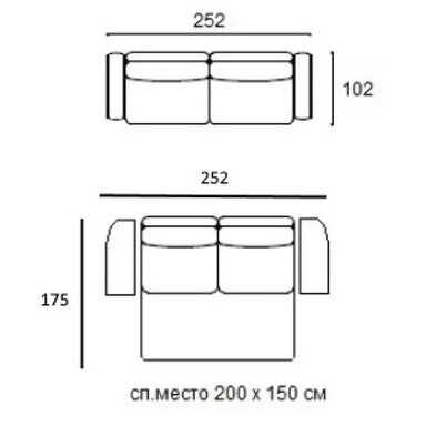 Диван-кровать Jungle Dream Mod Interiors Selection 252 x 102 x 88h nc89419