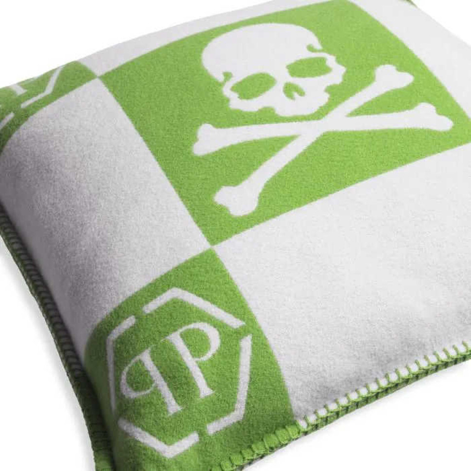Подушка Eichholtz Philipp Plein Cashmere Skull 45 x h45 см, из шерсти, кашемира и шёлка - материал