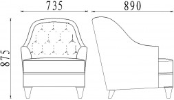 Кресло Fratelli Barri Mestre 73,5 x 89 x 87,5h nc69151