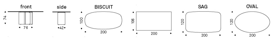 Размеры Стол Cattelan Italia Papelito Keramik