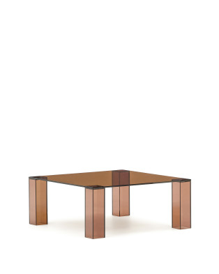 Журнальный столик La Forma Adularia 85 x 85 x h35 см, коричневое стекло