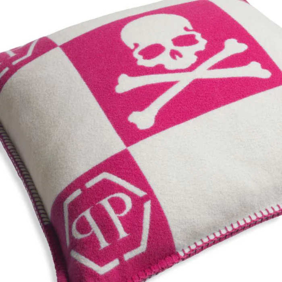 Подушка Eichholtz Philipp Plein Cashmere Skull, 45 x h45 см, шерсть, кашемир, шёлк - материал