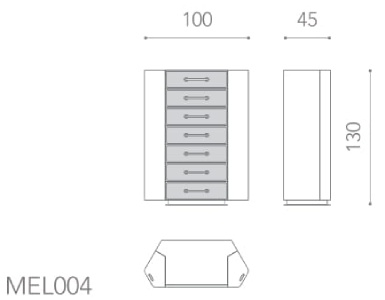 Размеры Комод Asnaghi Mellifera high